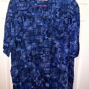 Oak Hill blue short sleeve summer shirt